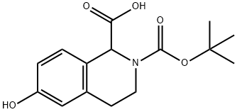 2-BOC-6-HYDROXY-1,2,3,4-TETRAHYDRO-ISOQUINOLINE-1-CARBOXYLIC ACID Structure