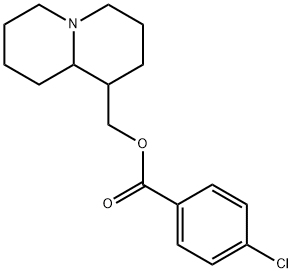 Lupinine p-chlorobenzoicacid ester hydrochloride 化学構造式