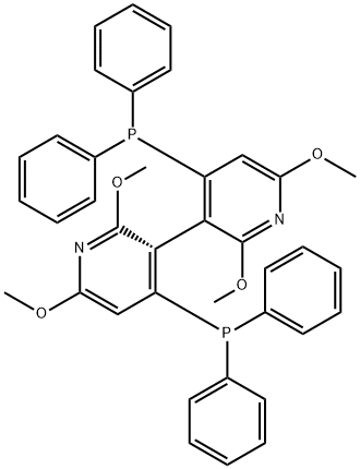 (R)-(+)-2,2',6,6'-TETRAMETHOXY-4,4'-BIS(DIPHENYLPHOSPHINO)-3,3'-BIPYRIDINE Struktur
