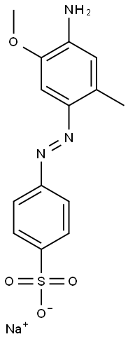sodium p-[(4-amino-5-methoxy-o-tolyl)azo]benzenesulphonate Struktur