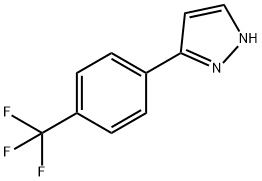 3-[4-(トリフルオロメチル)フェニル]-1H-ピラゾール 化学構造式