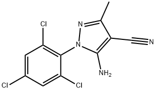 5-AMINO-3-METHYL-1-(2,4,6-TRICHLORO-PHENYL)-1H-PYRAZOLE-4-CARBONITRILE Struktur