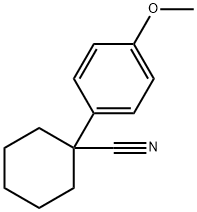 1-(4-メトキシフェニル)シクロヘキサン-1-カルボニトリル 化学構造式