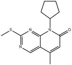 8-环戊基-5-甲基-2-甲硫基-8H-吡啶并[2,3-D]嘧啶-7-酮, 362656-23-3, 结构式
