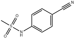 4-(メタンスルホニルアミノ)ベンゾニトリル 化学構造式
