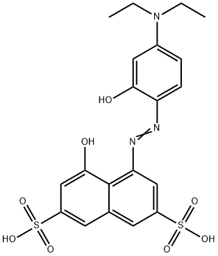 5-(4-DIETHYLAMINO-2-HYDROXYPHENYLAZO)-4-HYDROXYNAPHTHALENE-2,7-DISULFONIC ACID SODIUM SALT Structure