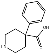 4-フェニル-4-ピペリジンカルボン酸 化学構造式