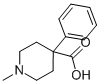 1-メチル-4-フェニル-4-ピペリジンカルボン酸 化学構造式