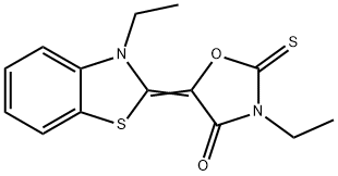 3-乙基-5-[3-乙基-2(3H)-苯并噻唑亚基]-2-硫代-4-恶唑烷酮, 36278-87-2, 结构式