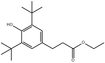 3-(3,5-ジ-tert-ブチル-4-ヒドロキシフェニル)プロパン酸エチル 化学構造式