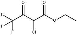 2-クロロ-3-オキソ-4,4,4-トリフルオロ酪酸エチル 化学構造式