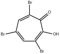 2,4,6-Cycloheptatrien-1-one, 3,5,7-tribromo-2-hydroxy- Structure
