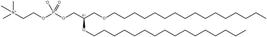 2-[[(R)-2,3-ビス(ヘキサデシルオキシ)プロピル]オキシ(オキシラト)ホスフィニルオキシ]-N,N,N-トリメチルエタンアミニウム 化学構造式