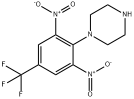 1-[2,6-DINITRO-4-(TRIFLUOROMETHYL)PHENYL]PIPERAZINE Struktur