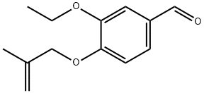 3-エトキシ-4-[(2-メチル-2-プロペン-1-イル)オキシ]ベンズアルデヒド 化学構造式