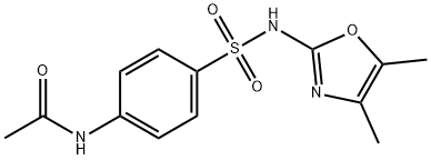 N4-ACETYL-N1-(4,5-DIMETHYLOXAZOL-2-YL)-SULFANILAMIDE Struktur