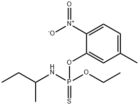 N-(1-メチルプロピル)イミドチオりん酸O-エチルO-(5-メチル-2-ニトロフェニル) 化学構造式