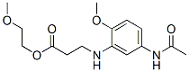 2-methoxyethyl N-[5-(acetylamino)-2-methoxyphenyl]-beta-alaninate Struktur