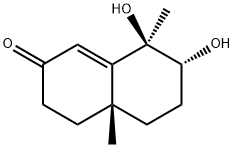 2(3H)-Naphthalenone, 4,4a,5,6,7,8-hexahydro-7,8-dihydroxy-4a,8-dimethyl-, (4aR,7R,8R)- (9CI) Structure