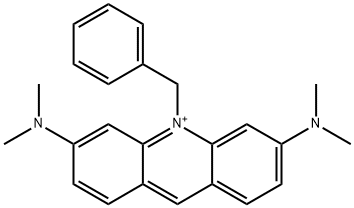 10-Benzyl-3,6-bis(dimethylamino)acridine-10-ium 结构式