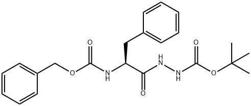 N-[(Phenylmethoxy)carbonyl]-L-phenylalanine N'-(tert-butoxycarbonyl) hydrazide Structure