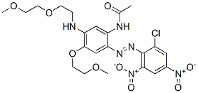 N-[2-[(2-chloro-4,6-dinitrophenyl)azo]-4-(2-methoxyethoxy)-5-[[2-(2-methoxyethoxy)ethyl]amino]phenyl]acetamide Structure