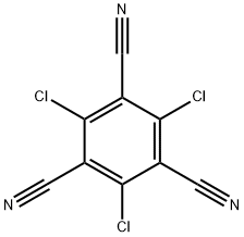 2,4,6-トリクロロベンゼン-1,3,5-トリカルボニトリル 化学構造式