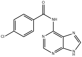 4-クロロ-N-(1H-プリン-6-イル)ベンズアミド 化学構造式