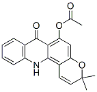 6-Acetoxy-3,12-dihydro-3,3-dimethyl-7H-pyrano[2,3-c]acridin-7-one 结构式