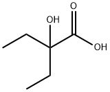 2-エチル-2-ヒドロキシ酪酸 化学構造式