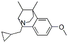 3-(Cyclopropylmethyl)-6,11-dimethyl-1,2,3,4,5,6-hexahydro-8-methoxy-2,6-methano-3-benzazocine Struktur