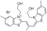 3-(2-Hydroxyethyl)-2-[3-((3-(2-hydroxyethyl)-5-methyl-3H-benzothiazol-2-ylidene)-2-methyl)-1-propenyl]-5-methyl-benzothi Structure