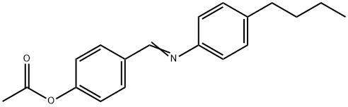 P-ACETOXYBENZYLIDENE P-BUTYLANILINE Struktur
