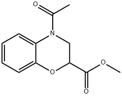 4-乙酰基-3,4-二氢-2H-苯并[B][1,4]噁嗪-2-羧酸甲酯 结构式