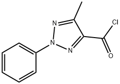 5-メチル-2-フェニル-2H-1,2,3-トリアゾール-4-カルボニルクロリド 化学構造式
