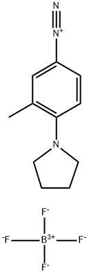 3-methyl-4-(pyrrolidin-1-yl)benzenediazonium tetrafluoroborate Struktur