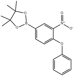 4,4,5,5-Tetramethyl-2-(3-nitro-4-phenoxyphenyl)-1,3,2-dioxaborolane Structure