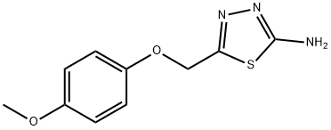 2-氨基-5-(4-甲氧基苯氧基)甲基-1,3,4-噻二唑, 364360-13-4, 结构式