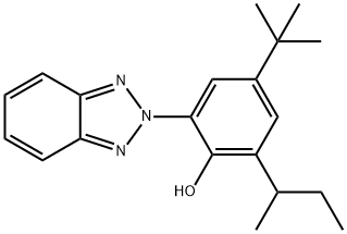 2-(2H-ベンゾトリアゾール-2-イル)-4-(1,1-ジメチルエチル)-6-(1-メチルプロピル)フェノール 化学構造式