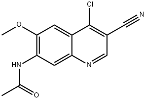 AcetaMide, N-(4-chloro-3-cyano-6-Methoxy-7-quinolinyl)- 化学構造式