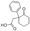 2-(2-oxo-1-phenyl-cyclohexyl)acetic acid Struktur