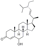 6-ヒドロキシスチグマスタ-4,22-ジエン-3-オン 化学構造式