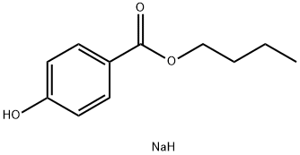 尼泊金丁酯钠盐,36457-20-2,结构式