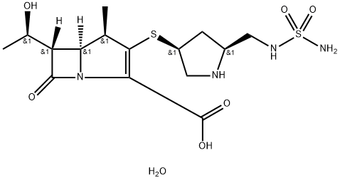 ドリペネム一水和物 化学構造式