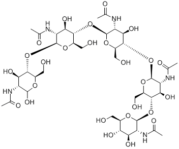 N',N'',N''',N''''-Pentaacetylchitopentaose Structure