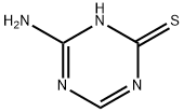 4-アミノ-1,3,5-トリアジン-2-チオール 化学構造式