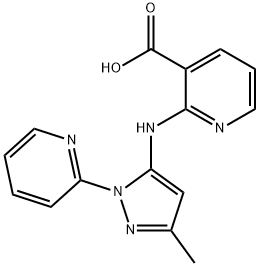 2-[[3-methyl-1-(2-pyridinyl)-1H-pyrazol-
5-yl]amino]nicotinic acid|2-[[3-METHYL-1-(2-PYRIDINYL)-1H-PYRAZOL-5-YL]AMINO]NICOTINIC ACID