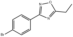 3-(4-ブロモフェニル)-5-エチル-1,2,4-オキサジアゾール 化学構造式