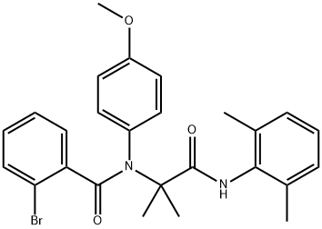 Benzamide, 2-bromo-N-[2-[(2,6-dimethylphenyl)amino]-1,1-dimethyl-2-oxoethyl]-N-(4-methoxyphenyl)- (9CI) Structure