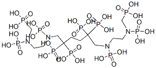[ethane-1,2-diylbis[[(phosphonomethyl)imino]ethane-2,1-diylnitrilobis(methylene)]]tetrakisphosphonic acid, 36475-52-2, 结构式
